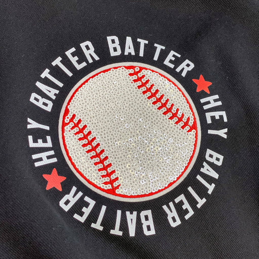 HEY BATTER BATTER sweatshirt in black
