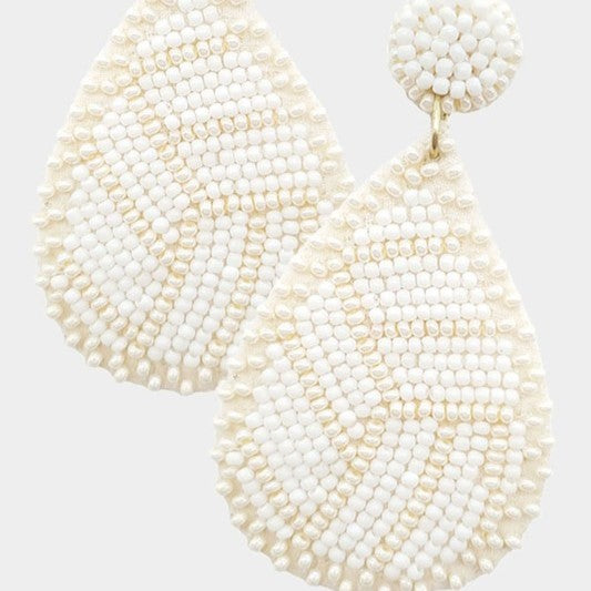 beaded volleyball earrings