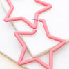 star hoop earrings in light pink