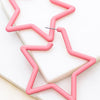 star hoop earrings in pink