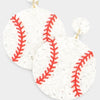 glitter baseball earrings