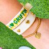 embroidered I LOVE GRIFFIN tassel bracelet