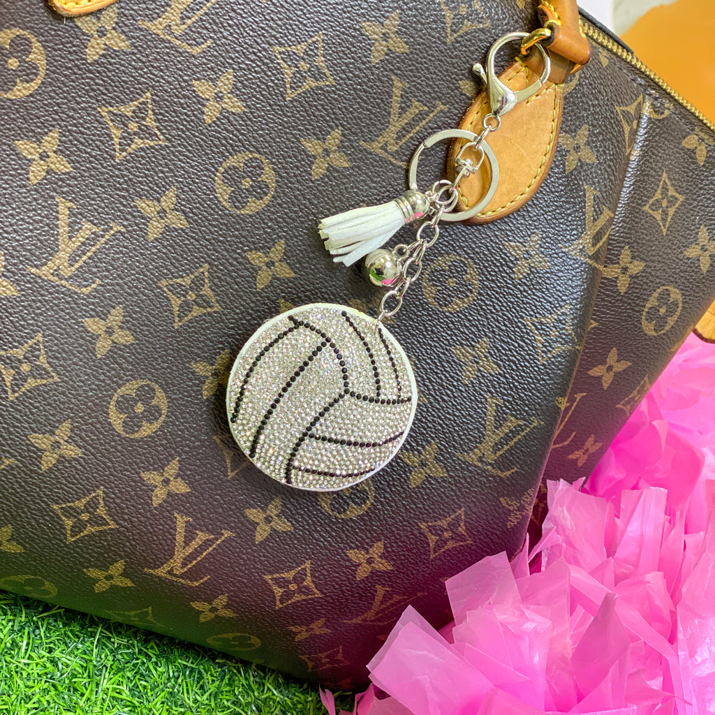rhinestone volleyball purse/backpack charm
