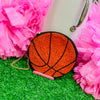 beaded basketball pouch