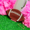 beaded football pouch