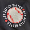 HEY BATTER BATTER sweatshirt in black