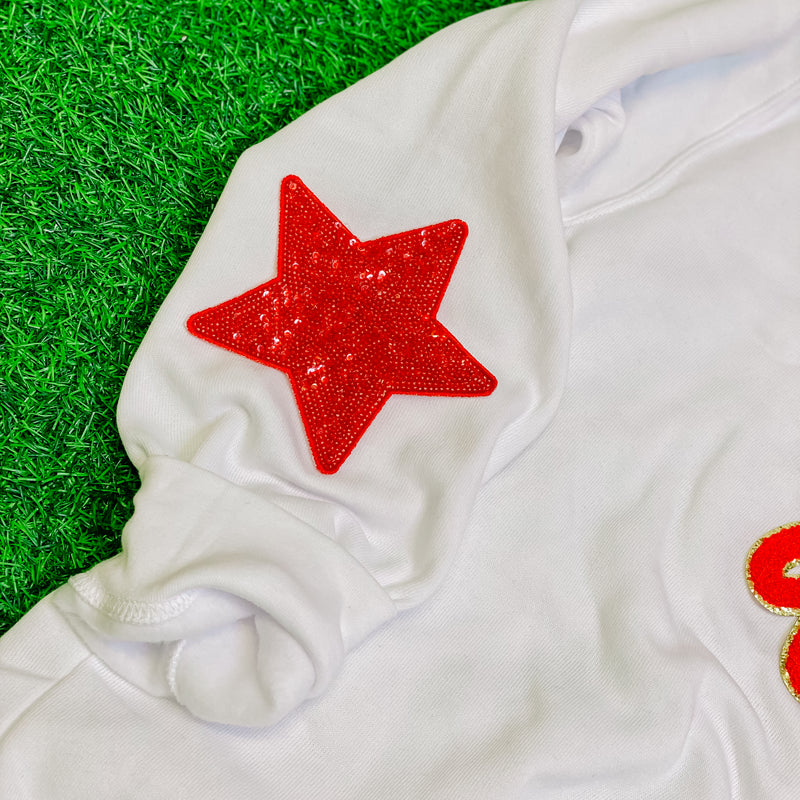 BUILD YOUR OWN touchdown sweatshirt in white