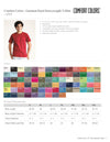 retro print red + white "game day" tee in light blue