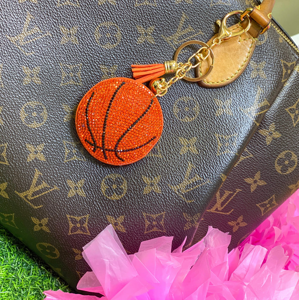 rhinestone basketball purse/backpack charm