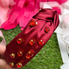 jeweled headband in burgundy