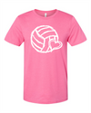volleyball heart tee in pink, blue or black