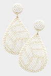 beaded volleyball earrings