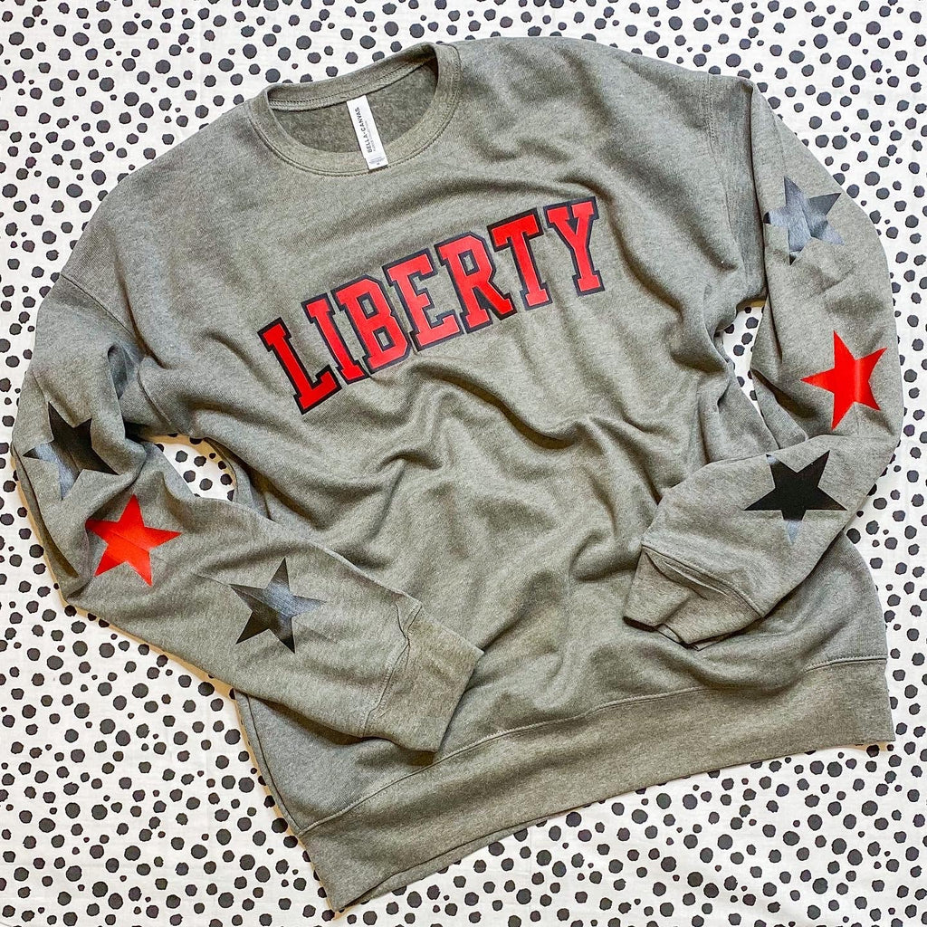 custom SPIRIT SPRINKLES sweatshirt - text on front, name/number on back and 3 stars down each sleeve