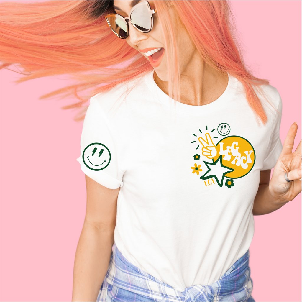 LEGACY peace love tee in white