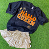 halloQUEEN chenille and glitter sweatshirt in black