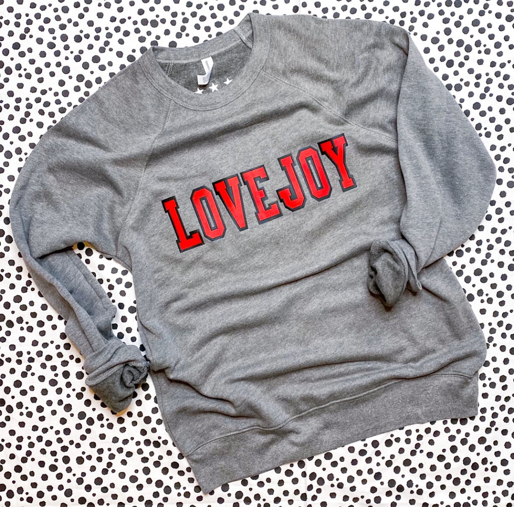 custom SPIRIT SPRINKLES sweatshirt - text on front and 3 stars DOWN THE BACK