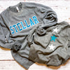 custom SPIRIT SPRINKLES sweatshirt - text on front and 3 stars DOWN THE BACK