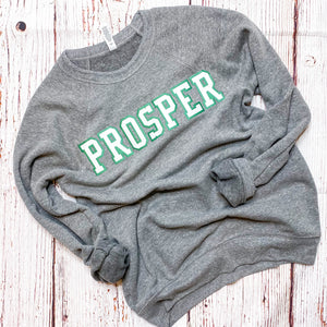 custom SPIRIT SPRINKLES sweatshirt - text on front and 3 stars DOWN THE BACK
