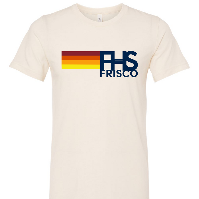 FRISCO retro stripe tee in heather dust