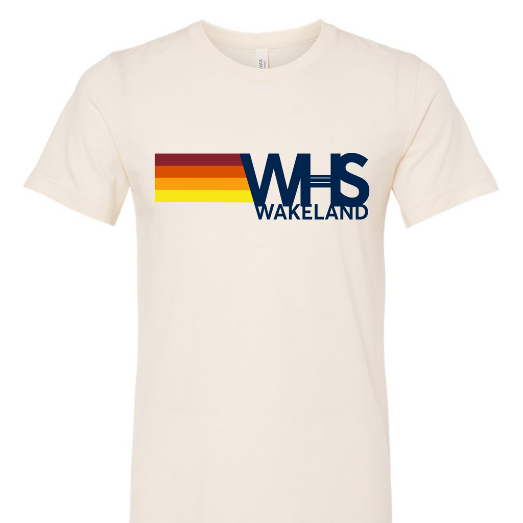 WAKELAND retro stripe tee in heather dust