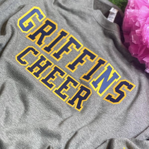 custom SPIRIT SPRINKLES sweatshirt - text on front and 3 stars DOWN THE BACK