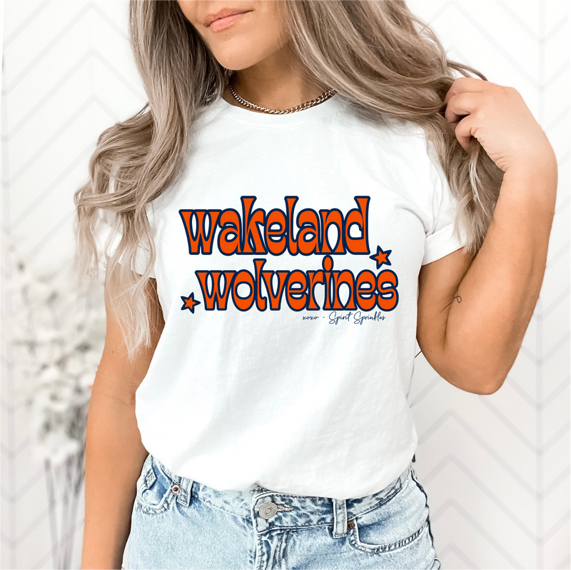 WAKELAND retro print tee in white